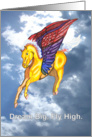 Winged Rainbow Horse Dream Big card