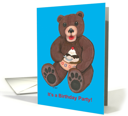Sundae Teddy Bear Birthday Invitation card (523587)