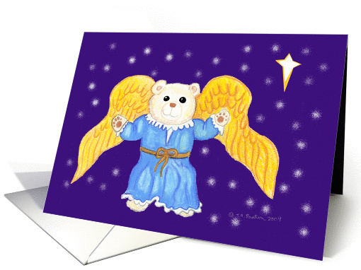Angel Bear Christmas Seasons Greetings card (524392)