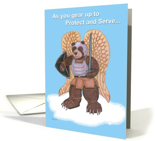 Warrior Angel Bear Protect And Serve card (527428)