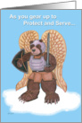 Warrior Angel Bear Protect And Serve card