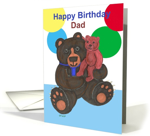 Dad Teddy Bear Birthday card (528365)