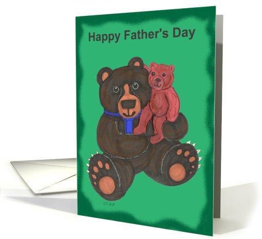 Dad Teddy Bear and Cub Father's Day card (528367)