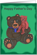 Dad Teddy Bear and Cub Father’s Day card