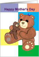 Mom Teddy Bear and Cub Mother’s Day card