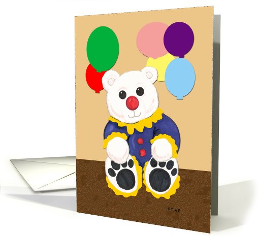 Clown Bear card (535619)