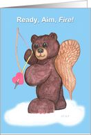 Cupid Valentine Bear card