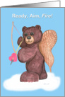 Cupid Valentine Bear card