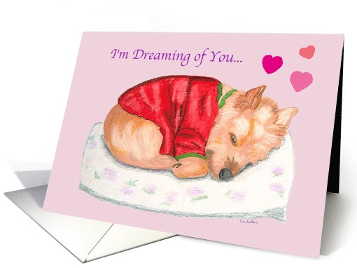 Dreaming of You Cairn Terrier Valentine card (550453)