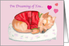 Dreaming of You Cairn Terrier Valentine card