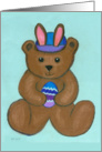 Easter Teddy Bear with Bunny Ears card