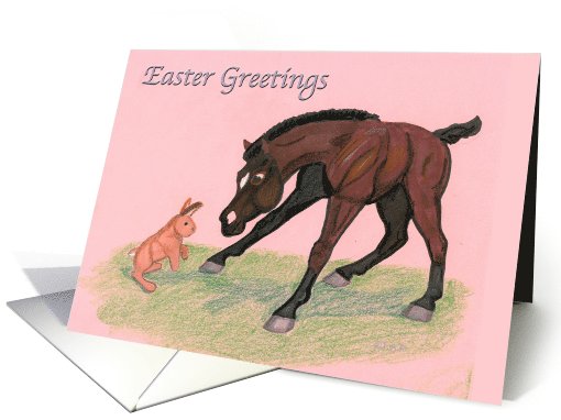 Easter Greetings Arabian Foal card (552396)