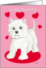 Best Pal Westie Valentine card