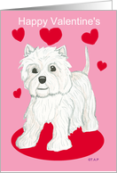 Westie Dog Happy Valentine card
