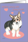 Corgi Dog Puppy Love Valentine card