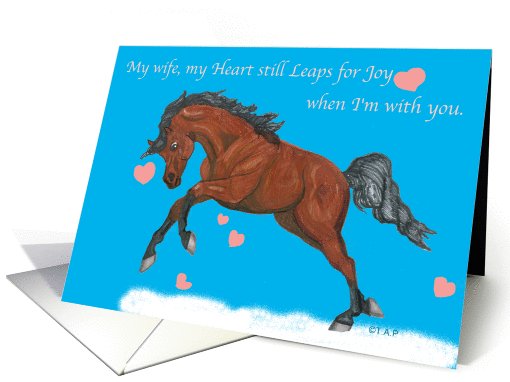 Wife Heart Leap Horse Valentine card (554623)