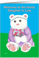 Welcome Daughter in Law Teddy Bear card