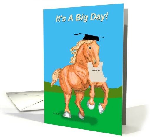 HIgh School Graduation Belgian Draft Horse card (570448)