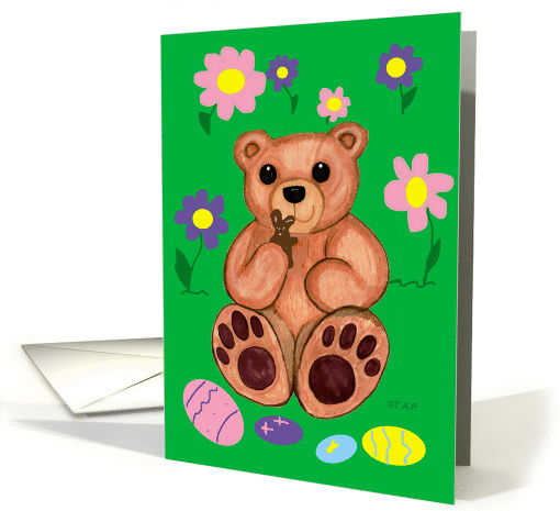 Easter Cookie Teddy Bear for Girl card (570550)