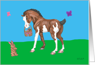 Pinto Easter Horse...