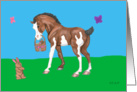Pinto Easter Horse Foal card