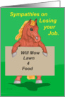 Sympathies on losing Job Horse card