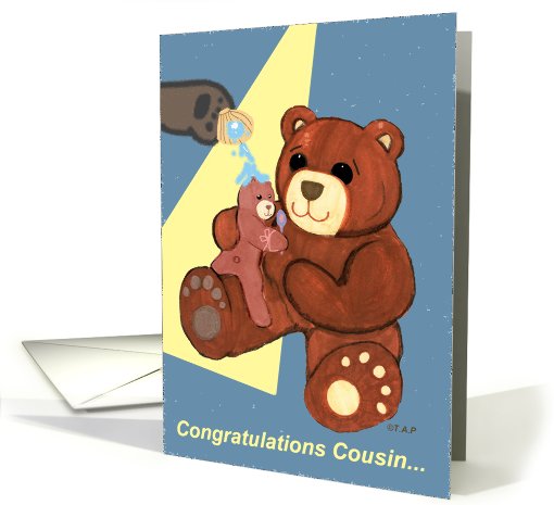 Congratulations Cousin Baptism Bears card (574091)