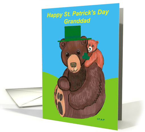 St. Patrick's Day Granddad Teddy Bears card (574901)
