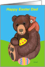 Happy Easter Dad Teddy Bear & Cub card