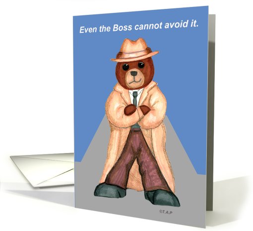 Fedora Bear- Boss-Birthday card (577381)