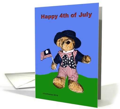 Happy 4th of July Bear card (610082)