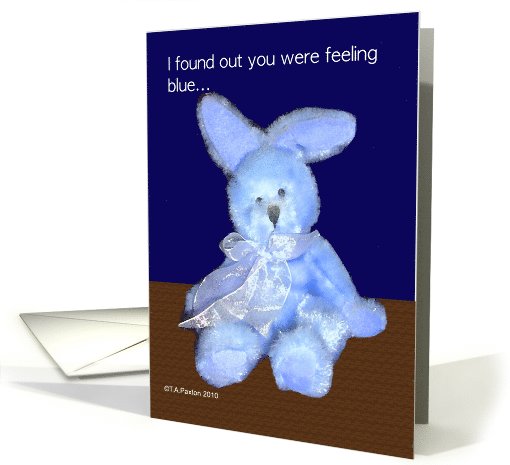 Toy Blue Bunny, Get Well card (651111)