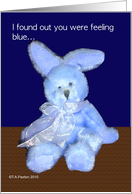 Toy Blue Bunny, Get Well card