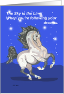 College Acceptence Congratulations, Dream Follower, Horse card