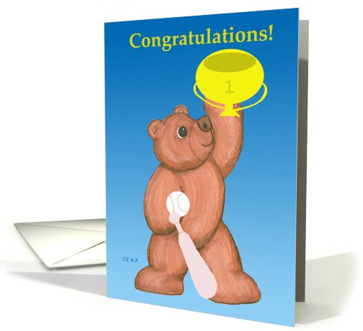 Congratulations Baseball Bear card (653182)