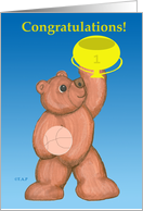 Congratulations Basketball Bear card