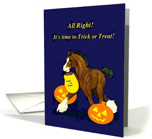 Halloween Clydesdale Horse card (696382)