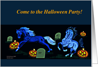 Haunting Halloween Horses Invitation card