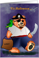 ’Tis Halloween Pirate Bear card