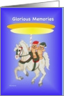 Christmas, Glorious Memories Carousel and Teddy Bears card