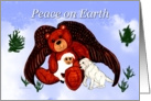 Peace on Earth Angel Bear card