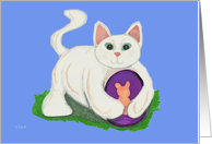 Easter Cat and Egg card