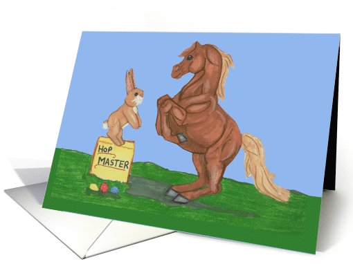 Easter Bunny with Horse card (790900)