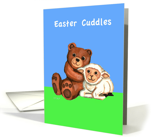 Easter Cuddles Teddy Bear and Lamb card (790916)