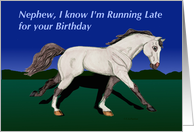 Cantering Connemara Pony Nephew Belated Birthday Card