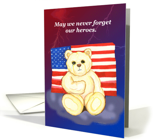 Remember the Heroes American Patriot Bear card (859119)