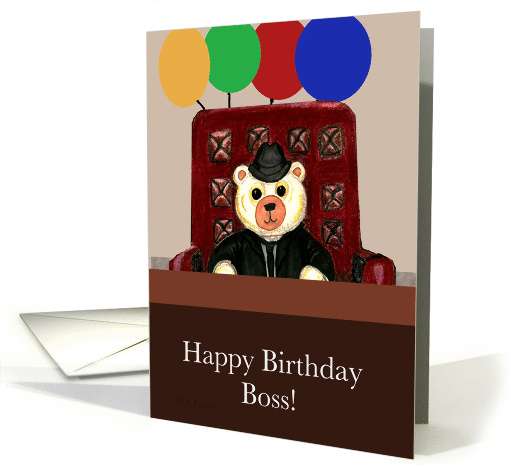 Happy Birthday Boss Bear card (899691)