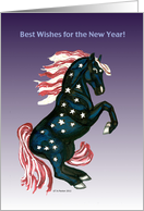 Star Spangled Horse New Year’s Best Wishes card