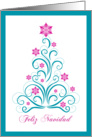 Elegant Christmas Tree - Merry Christmas in Spanixh card