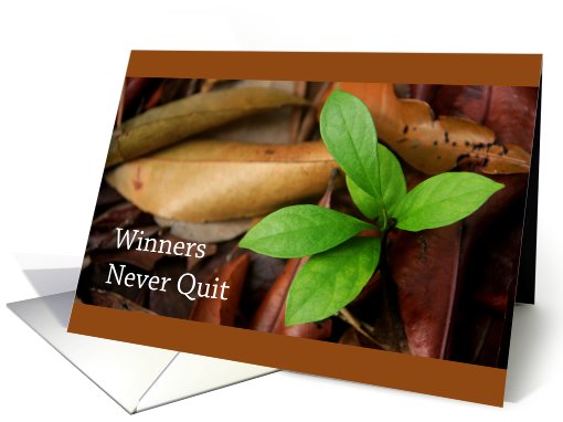 Winners never quit card (502222)